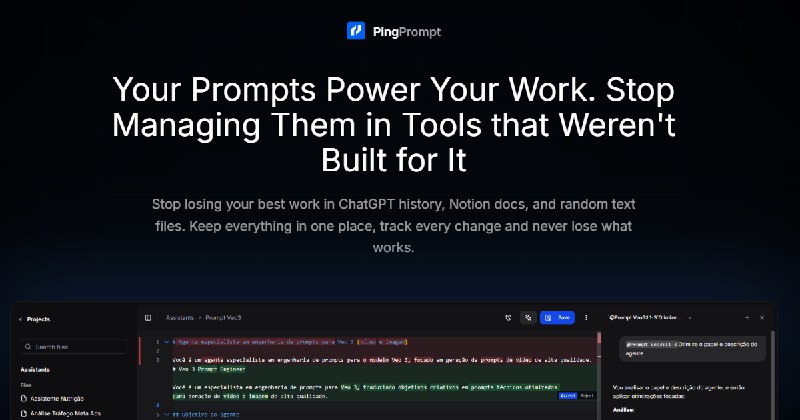 10. PingPrompt标语：整理提示信息，跟踪修改情况，加快迭代速度