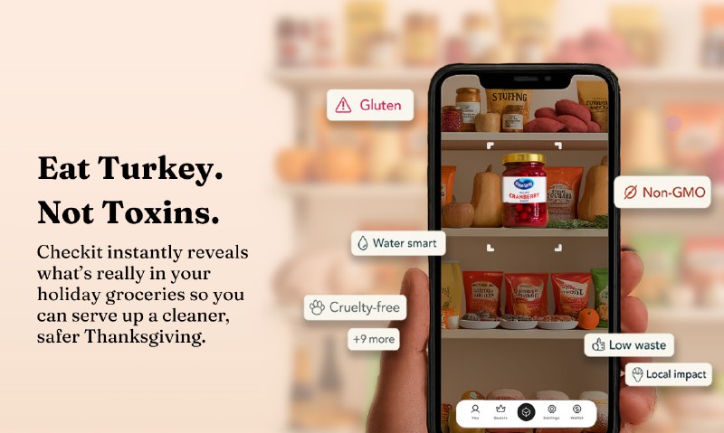 5. Checkit标语：今年感恩节，让餐桌干干净净