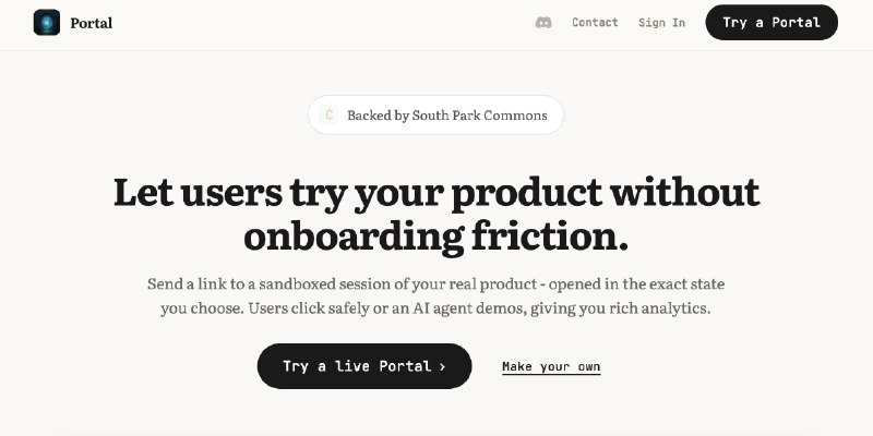7. Portal标语：随时都能试用任何产品，无需进行设置