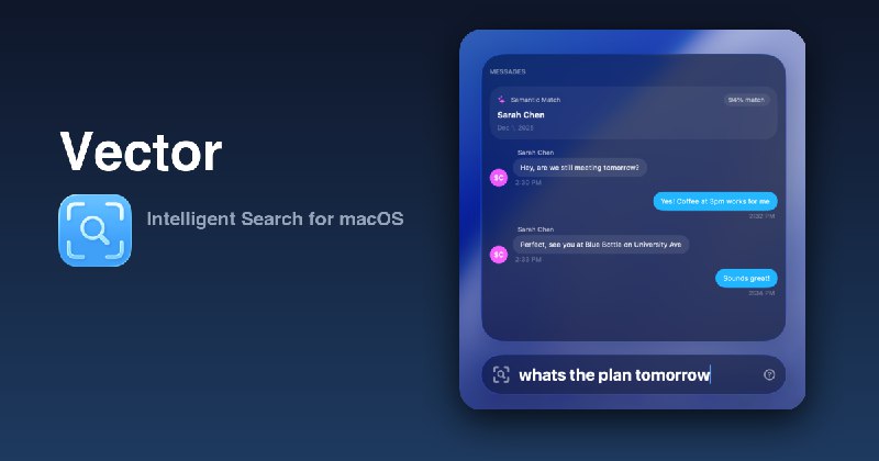 9. Vector标语：面向苹果 macOS 系统的智能搜索功能介绍：由设备端机器学习驱动的极速搜索功能