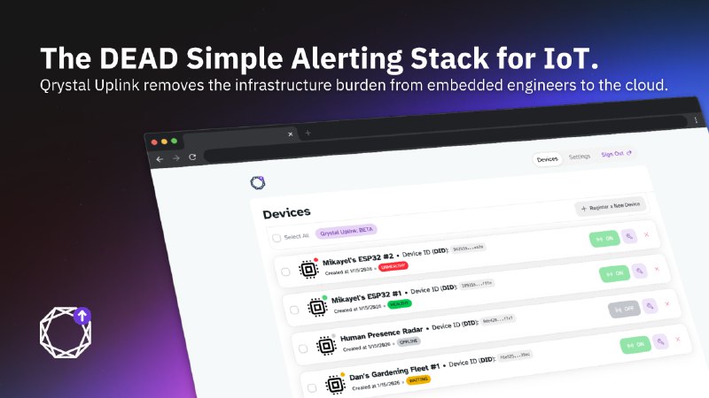 9. Qrystal Uplink标语：物联网的云端守护者
