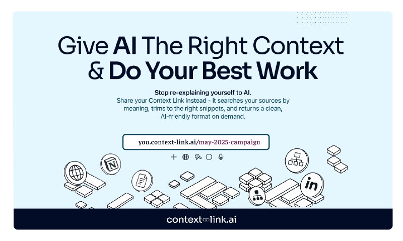3. Context Link标语：用于与人工智能共享相关信息的个人网址介绍：我们开发了上下文链接（Context Link），旨在让人工智能工具了解你已掌握的信息