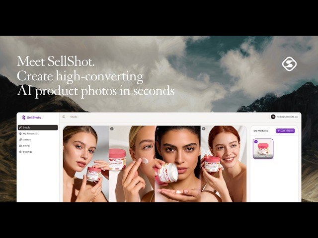 5. SellShots标语：几秒钟就能生成高转化率的人工智能产品照片