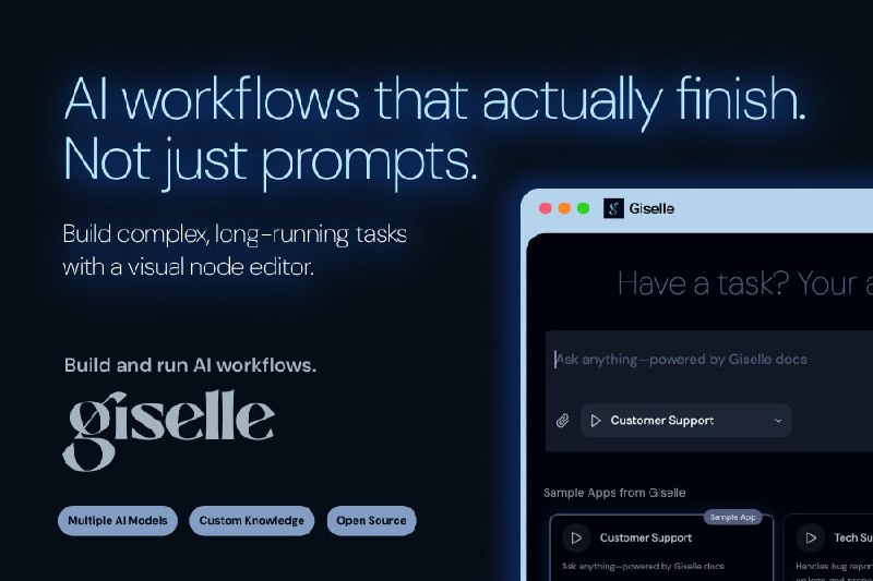 2. Giselle标语：构建并运行人工智能工作流程