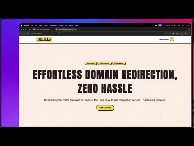 8. Quickleap标语：轻松搞定的域名重定向服务