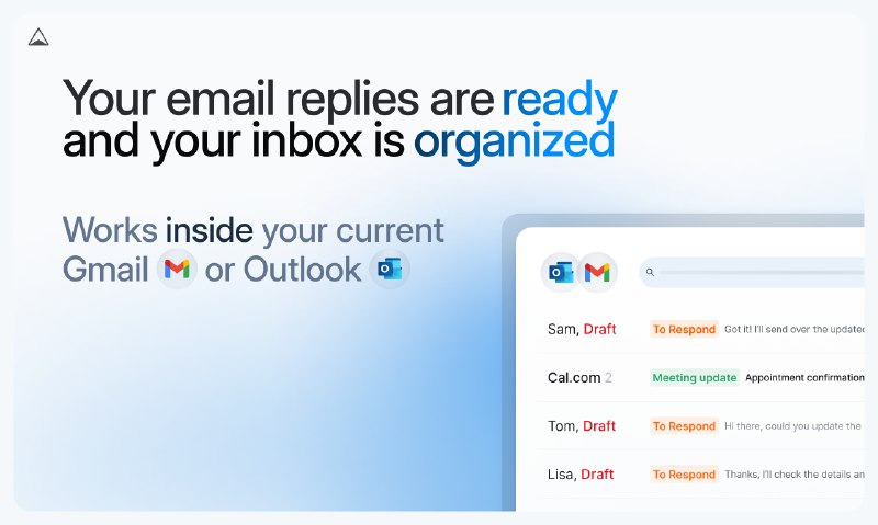 2. Superinbox标语：邮件在你的 Gmail 或 Outlook 邮箱里静候查看呢