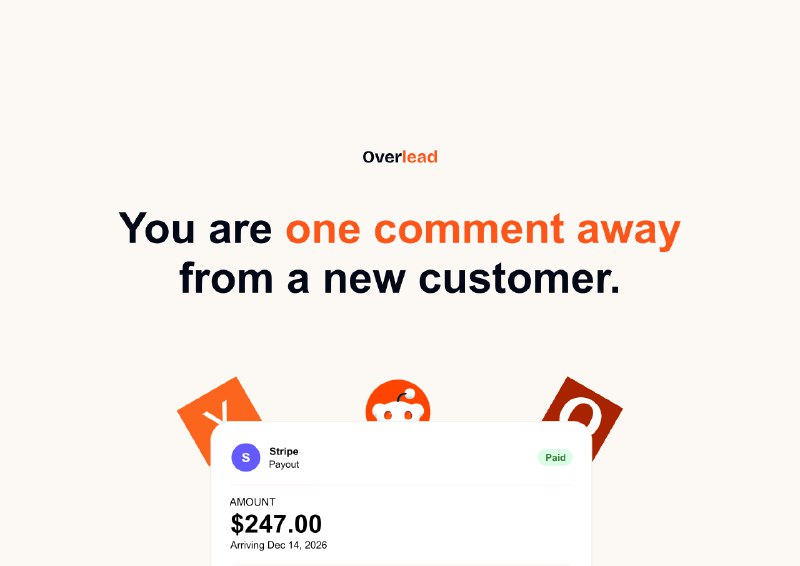 9. Overlead标语：找到那些真正有需求、主动在寻求你产品的客户