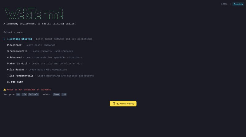 9. WebTerm标语：一个让你毫无顾虑学习命令行界面（CLI）的浏览器终端沙盒解释：“browser terminal sandbox”直译为“浏览器终端沙盒”，“CLI”是“Command Line Interface”（命令行界面）的缩写，“without fear”表示“毫无顾虑地” ，整体翻译结合语境用科普杂志或日常对话风格传达出这个工具能让用户放心学习CLI的特点