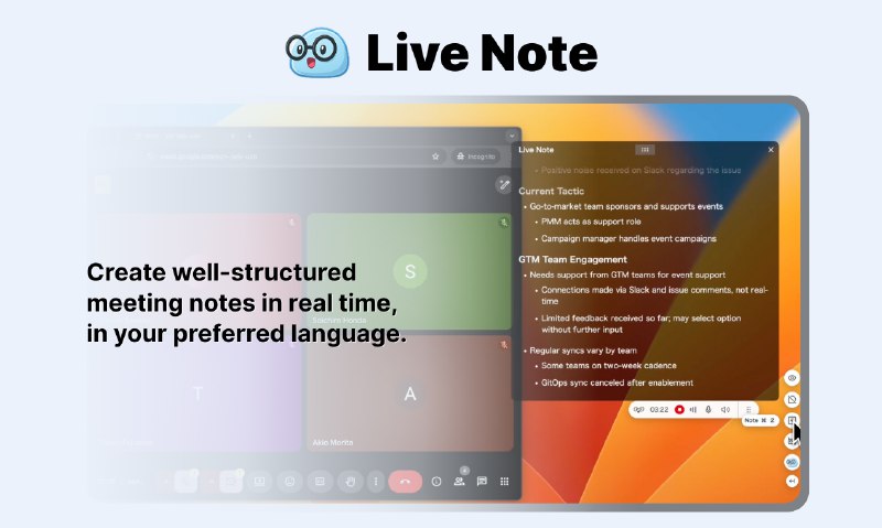 5. Always-on Meeting AI by SuperIntern标语：每场会议都能实时记录与翻译 —— 无需机器人辅助介绍：超级实习生（SuperIntern）是一款随时在线的人工智能会议副驾工具，它能把实时对话转化为实际成果