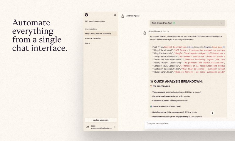 2. Caesr AI标语：能控制网页端、桌面端和移动端各类真实应用程序的人工智能介绍：恺撒（Caesr）是你的人工智能助手，能在任何设备上自动完成各种任务