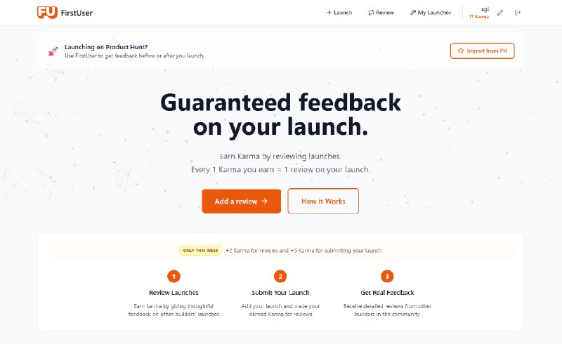 8. FirstUser.app标语：保证能为你的产品发布提供反馈