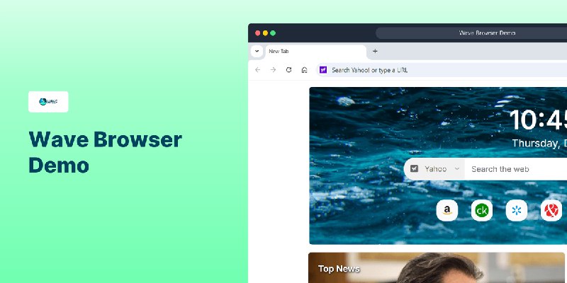 5. Wave Browser标语：上网冲浪，拯救海洋