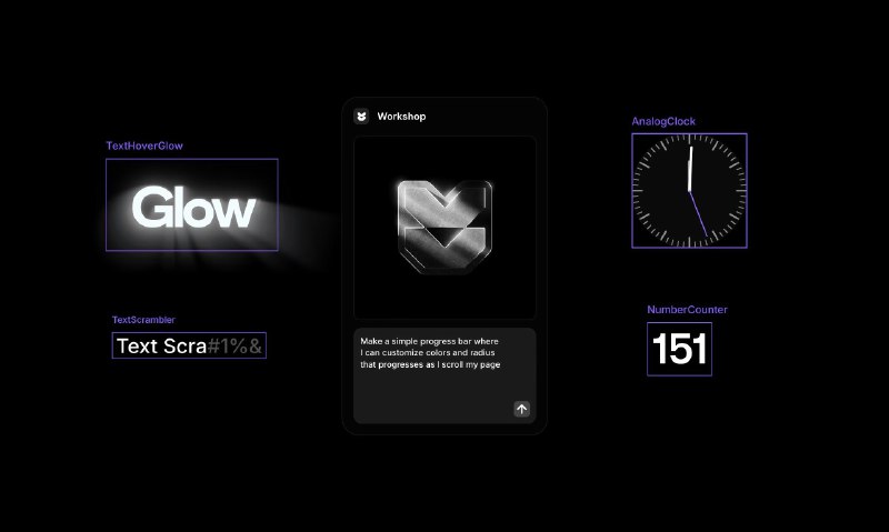 4. Framer Workshop标语：通过简单的指令构建强大的组件