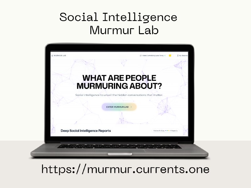 8. Murmur Lab标语：由柯伦茨人工智能公司推出的首个人工智能项目管理工作区介绍：赶在竞争对手之前，发掘客户的长尾实时对话信息