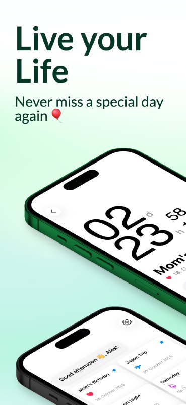 4. Soony Countdown标语：为人生中的重要时刻倒计时解析：“Count down”常见释义为“倒计时” ，“life’s important moments”即“人生中的重要时刻” ，整体翻译贴合原文意思且表达自然，符合科普杂志或日常对话的风格