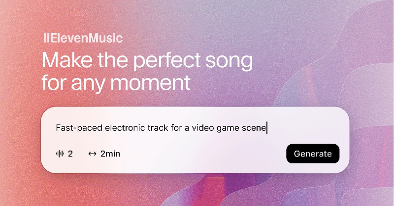 2. Eleven Music标语：最高品质的人工智能音乐模型介绍：用我们的人工智能音乐生成器创作原创、免版税的歌曲
