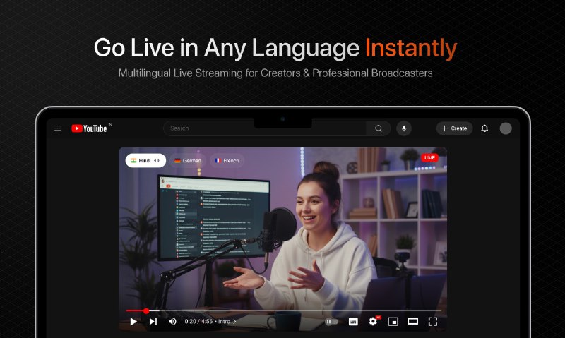 5. DubStream by CAMB.AI标语：即刻用150多种语言对直播进行配音