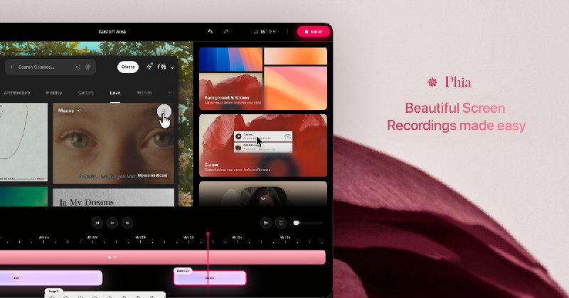 4. Phia标语：自动录制出精美的屏幕视频