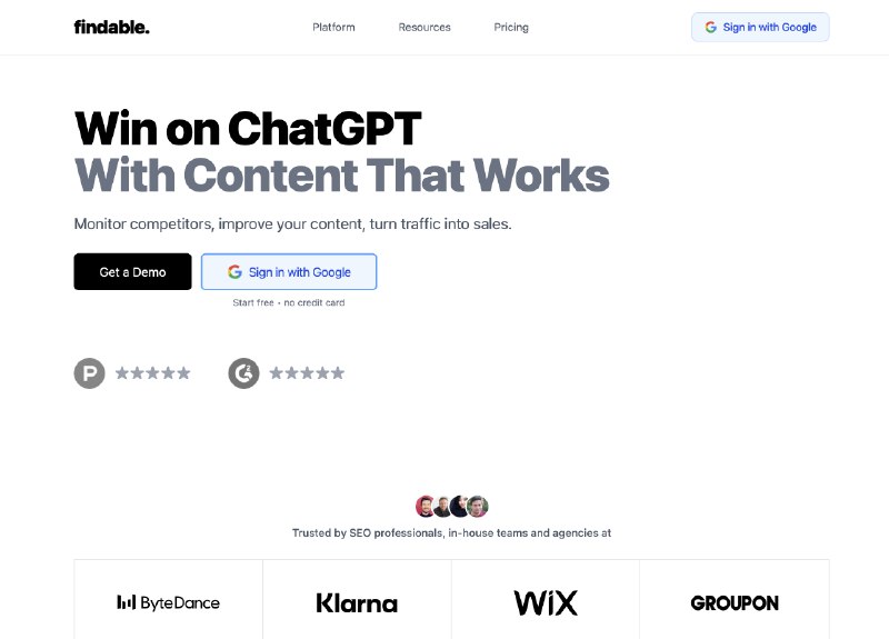 3. findable.标语：一款免费的全面答案引擎优化（AEO）平台介绍：“可寻”（Findable）是一个全面的答案引擎优化（AEO）平台，能助力释放ChatGPT、谷歌Gemini、谷歌人工智能模式、Meta人工智能、Grok、Perplexity等工具在营销和销售领域的潜力