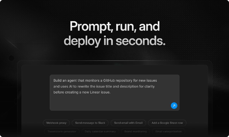 2. String.com标语：用于构建人工智能代理的人工智能代理在日常交流中，也可以更通俗地表达为：能用来创建人工智能助手的人工智能助手介绍：只需几秒钟，就能启动、运行、编辑和部署人工智能代理
