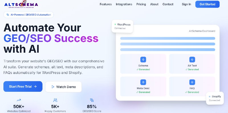 6. AltSchema: Auto SEO + GenAI Optimization标语：奥尔特架构（AltSchema）：别再把周末浪费在搜索引擎优化（SEO）的繁琐事务上了