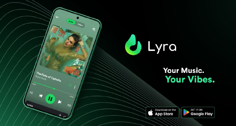 7. Lyra Music标语：基于你的心情，轻松免费地发现新音乐
