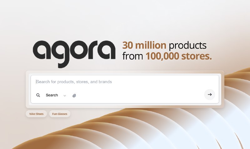 9. Agora标语：能在10万家商店进行购物的人工智能服务解析：原句“AI shopping across 100,000 stores”描述的是一种借助人工智能实现的购物方式，强调其覆盖范围达到10万家商店，这样翻译更符合科普杂志或日常对话的表达习惯