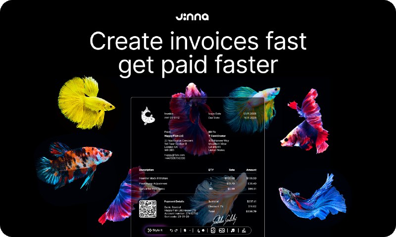 3. Jinna.ai标语：人工智能发票服务，为你完成发票创建、发送和催款全流程介绍：金纳智能开票平台（Jinna.ai）旨在让你更快拿到款项