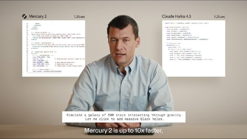 8. Mercury 2标语：专为即时投入生产的人工智能打造的推理速度最快的大语言模型介绍：水星2号摒弃了顺序解码，采用了并行优化的方式