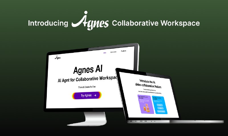 3. Agnes AI 标语：适用于协作工作空间的人工智能代理这里“AI Agent”指的是人工智能代理，它可以理解为一种具备一定智能的程序或系统；“collaborative workspace”就是供人们一起协作办公的空间，整体表达的就是能在这种协作空间里发挥作用的人工智能代理