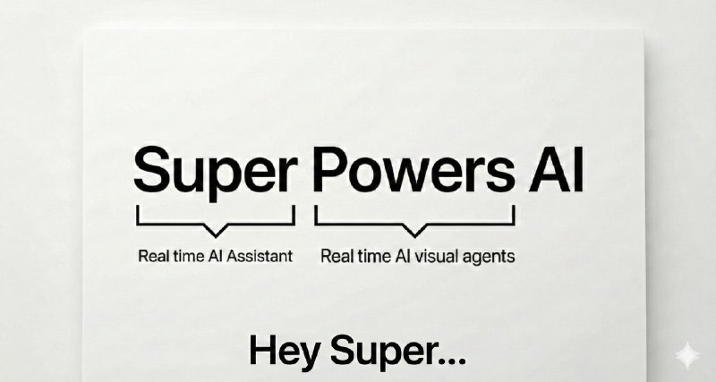 3. SuperPowers AI标语：适用于手机和可穿戴设备的实时环境视觉应用程序这里把“agents”意译为“应用程序”，在日常语境里，这样的表达更通俗易懂，能让大家直观地明白这是用于手机和可穿戴设备的一种和实时环境视觉相关的软件类东西