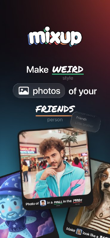 10. Mixup标语：创意摄影魔法解析：“creative”意为“有创意的”，“photo”是“照片；摄影”，“magic”表示“魔法”，整体组合起来“创意摄影魔法”简洁明了，符合科普杂志或日常对话的表达风格