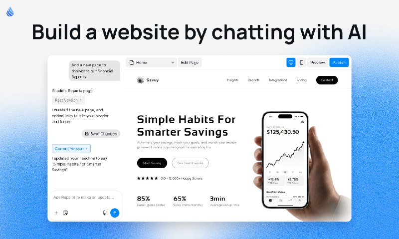 9. Repaint标语：通过和人工智能聊天来搭建网站介绍：Repaint是一款用于搭建定制网站的人工智能助手