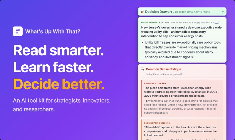 6. What's Up With That?标语：立即获取你正在阅读主题的相关见解