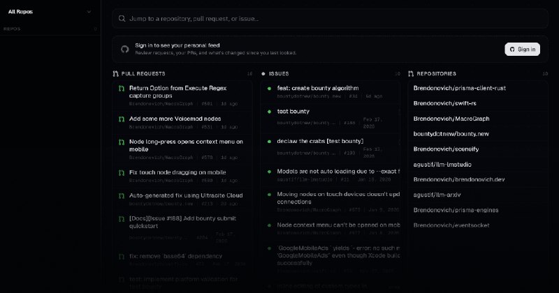 4. FasterGH标语：快速的 GitHub 浏览体验介绍：FasterGH是一款快速的GitHub镜像用户界面，它借助Convex作为实时缓存/同步层来实现快速访问