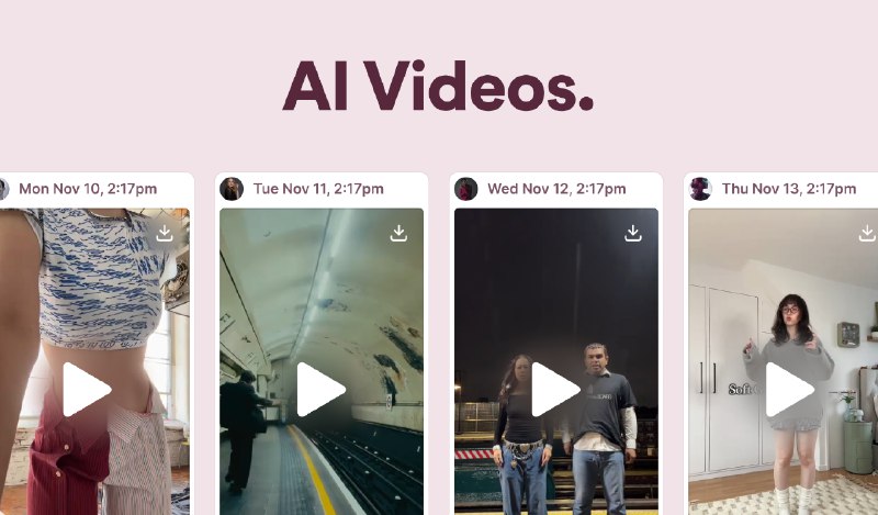 PH今日热榜 | 2025-11-301. Cracked.ai标语：借助人工智能网红扩大你的产品影响力解析：“Scale”在这里结合语境可理解为“扩大、拓展”，“Product”是“产品”的意思，“AI Influencers”指的是“人工智能网红” ，整体意思就是利用人工智能网红来让产品获得更大的影响力、覆盖更多受众等，所以这样翻译比较符合日常表达习惯