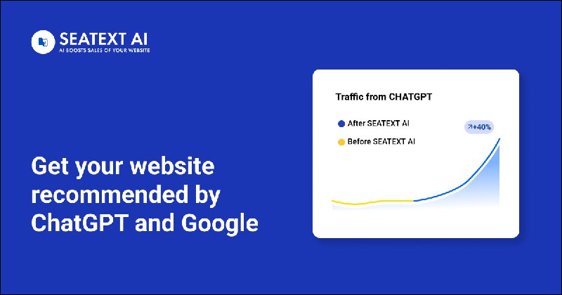 8. SEATEXT. AI for your website.标语：从ChatGPT获取海量流量——完全免费！介绍：你的网站现在拥有人工智能智能功能啦：1. 能自动为ChatGPT重写内容 → 获得大量免费流量2. 有谷歌广告点击？ → 文字能立即体现相关关键词3. 即时翻译 → 支持125种语言4. 人工智能提升转化率5. 人工智能搜索引擎优化……还有更多功能所有这些统统免费！Product Hunt: 查看详情产品网站: 立即访问关键词：SEATEXT AI,网站AI,免费流量,ChatGPT,谷歌广告点击,即时翻译,125种语言,AI提升转化率,AI SEO票数：🔺18是否精选：否发布时间：2025年09月14日 PM03:01 (北京时间)