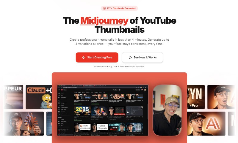 PH今日热榜 | 2026-01-261. Thumbfa.st标语：用Midjourney制作YouTube视频缩略图——屡试不爽注：“every time”在这里意译为“屡试不爽”，更符合日常对话的表达习惯，突出使用Midjourney制作YouTube视频缩略图的效果很好且每次都能达成预期