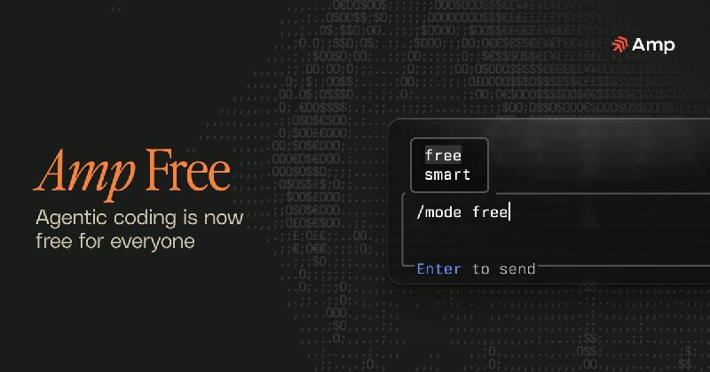 10. Amp Free标语：由Sourcegraph打造的智能编程工具，免费供所有人使用