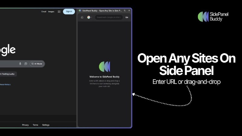 9. SidePanel Buddy标语：在 Chrome 侧边栏中打开任意网站