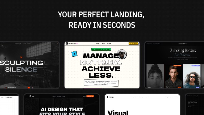 PH今日热榜 | 2025-12-201. Loki.Build标语：借助人工智能设计并推出达到专业工作室水准的着陆页