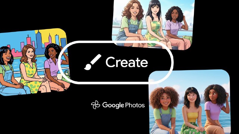 9. Create tab in Google Photos标语：让你的回忆鲜活起来