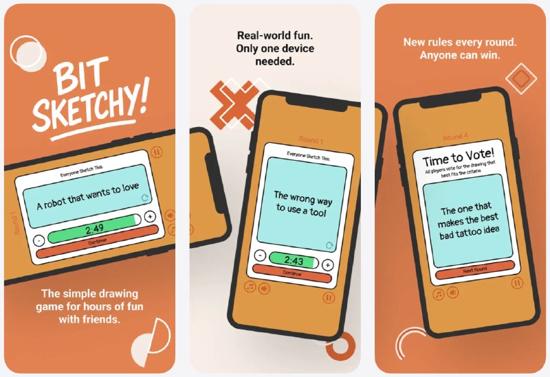 10. Bit Sketchy!标语：一款简单的绘画派对游戏，无需任何绘画技巧