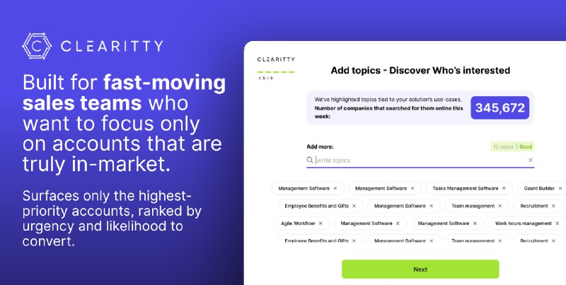 2. Clearitty标语：经过人工核实的信号，助力更明智的销售拓展