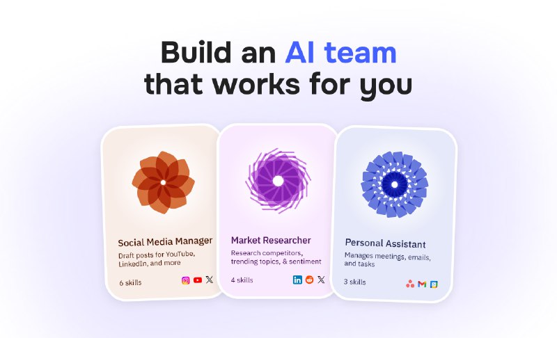 7. Relay.app Agents标语：组建一支为你效力的人工智能团队