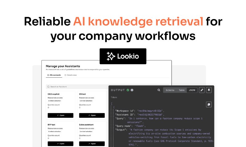 10. Lookio标语：要是NotebookLM有个应用程序编程接口（API）就好了——这样就能轻松打造可靠的检索增强生成（RAG）智能体啦