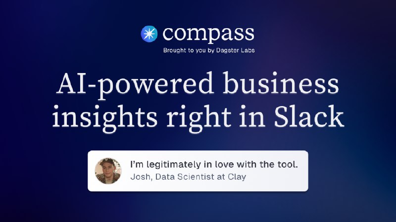 3. Compass标语：向Slack询问你的数据信息，在聊天中即刻获取答案