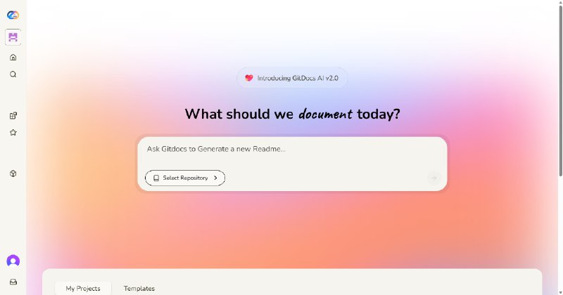 6. Gitdocs标语：从你的 GitHub 仓库生成可用于生产环境的自述文件