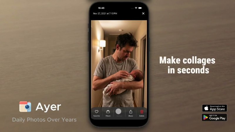 9. Ayer标语：可以私下查看你多年来任意一天拍摄的照片