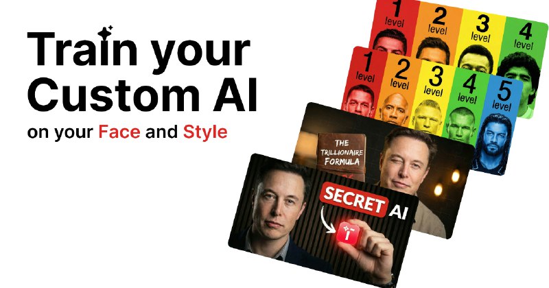 10. Train Custom AI on Face & Style标语：用你的面部形象或个人风格来制作高质量的缩略图